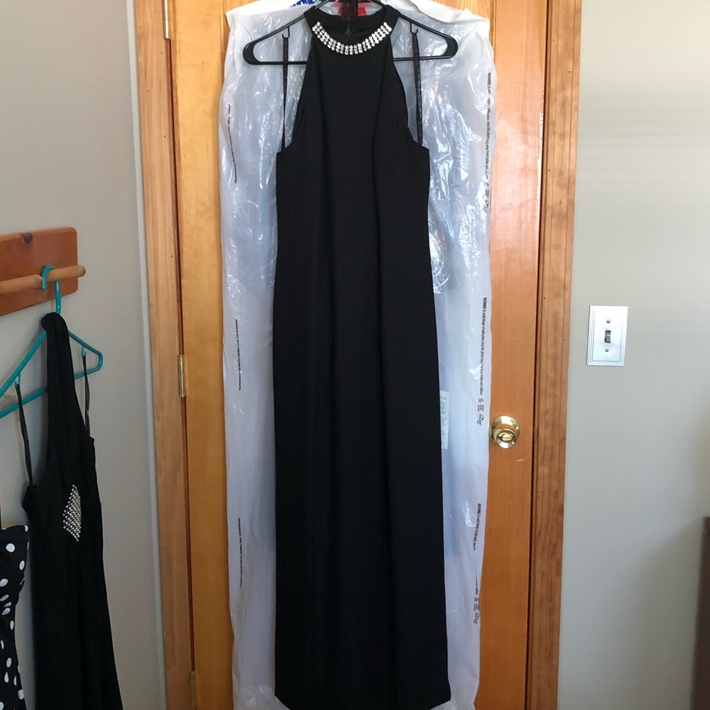 Black Halter Dress with Jacket - Size: 14